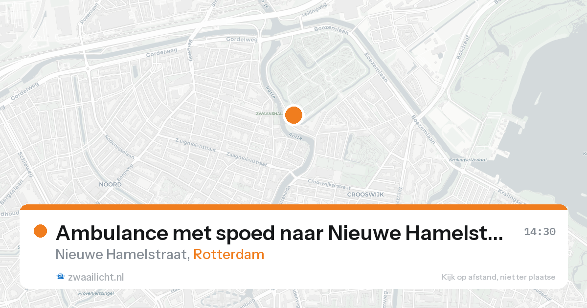 Ambulance met spoed naar Nieuwe Hamelstraat in Rotterdam — 1 jul 2026