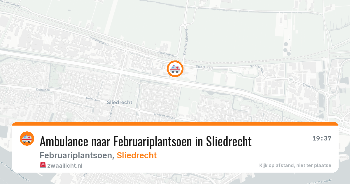 Ambulance naar Februariplantsoen in Sliedrecht — 28 jun 2026