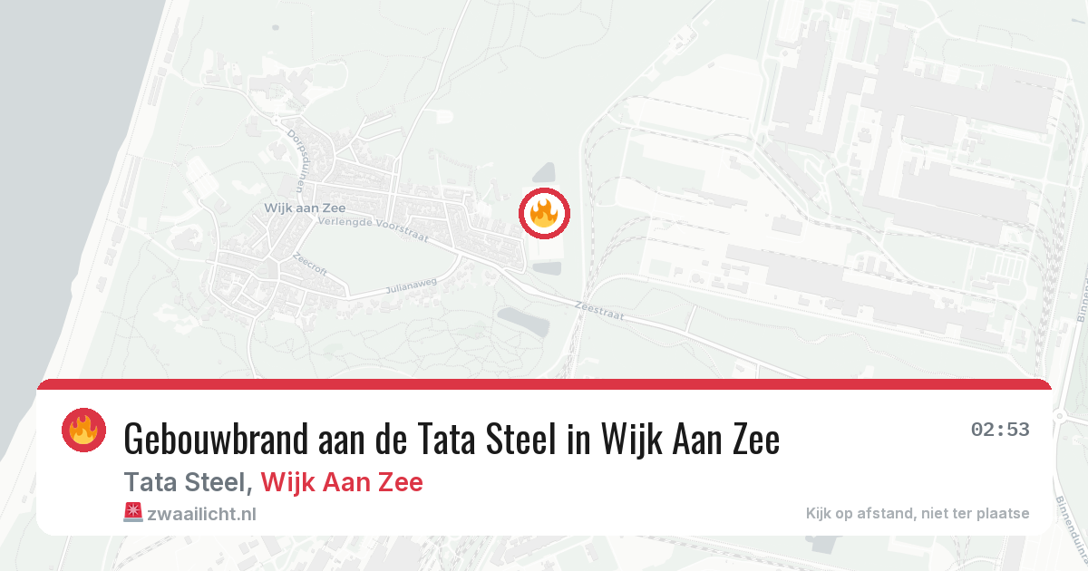 Gebouwbrand aan de Tata Steel in Wijk Aan Zee — 24 jun 2026