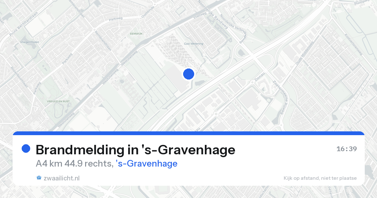 Brandmelding in 's-Gravenhage — 17 aug 2026