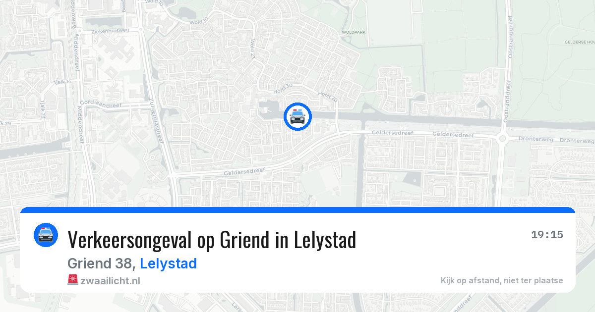 Verkeersongeval op Griend in Lelystad — 30 jul 2026