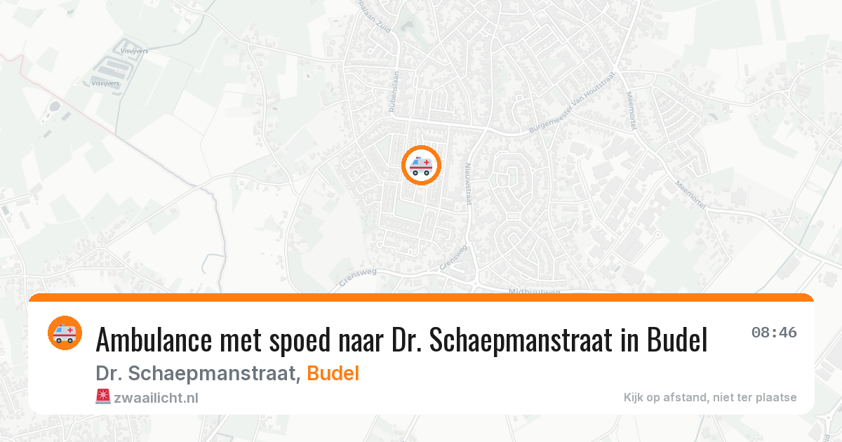 Ambulance met spoed naar Dr. Schaepmanstraat in Budel — 11 jul 2026