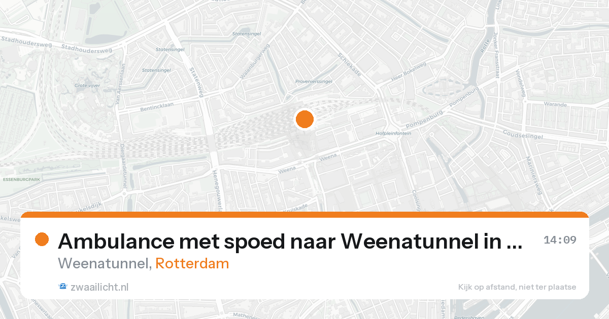 Ambulance met spoed naar Weenatunnel in Rotterdam — 21 aug 2026