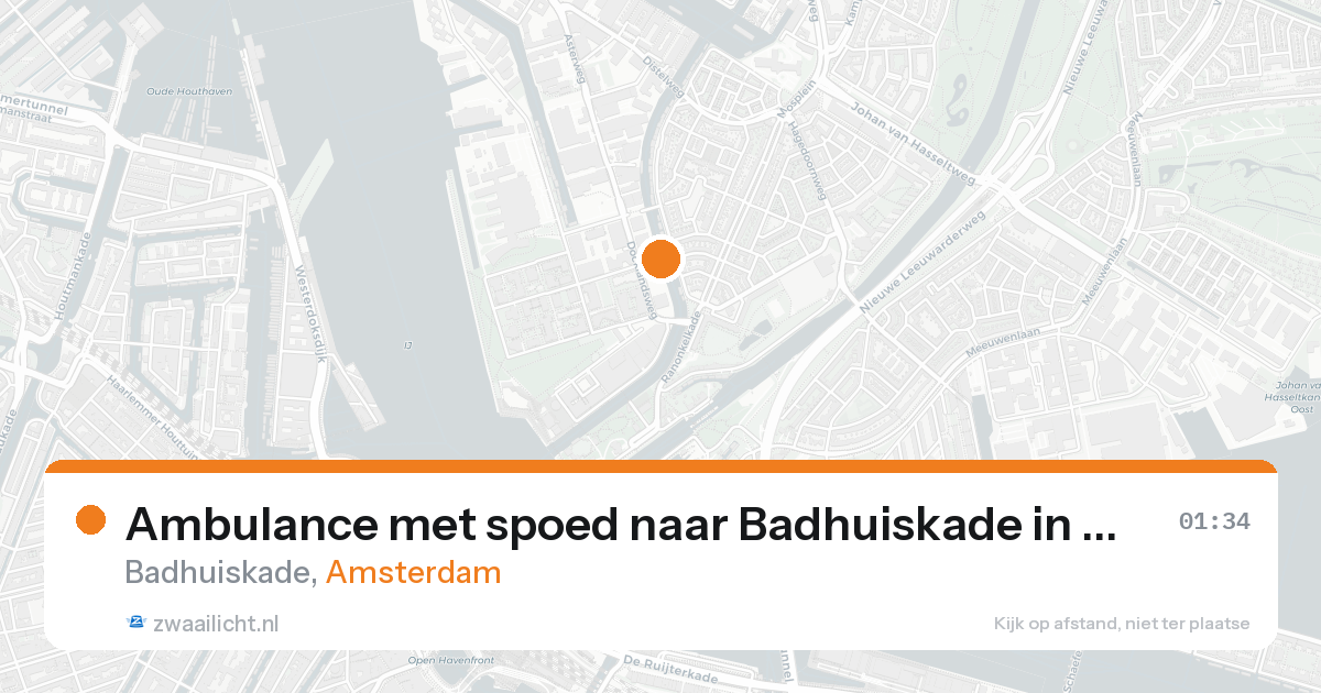 Ambulance met spoed naar Badhuiskade in Amsterdam — 31 jan 2026