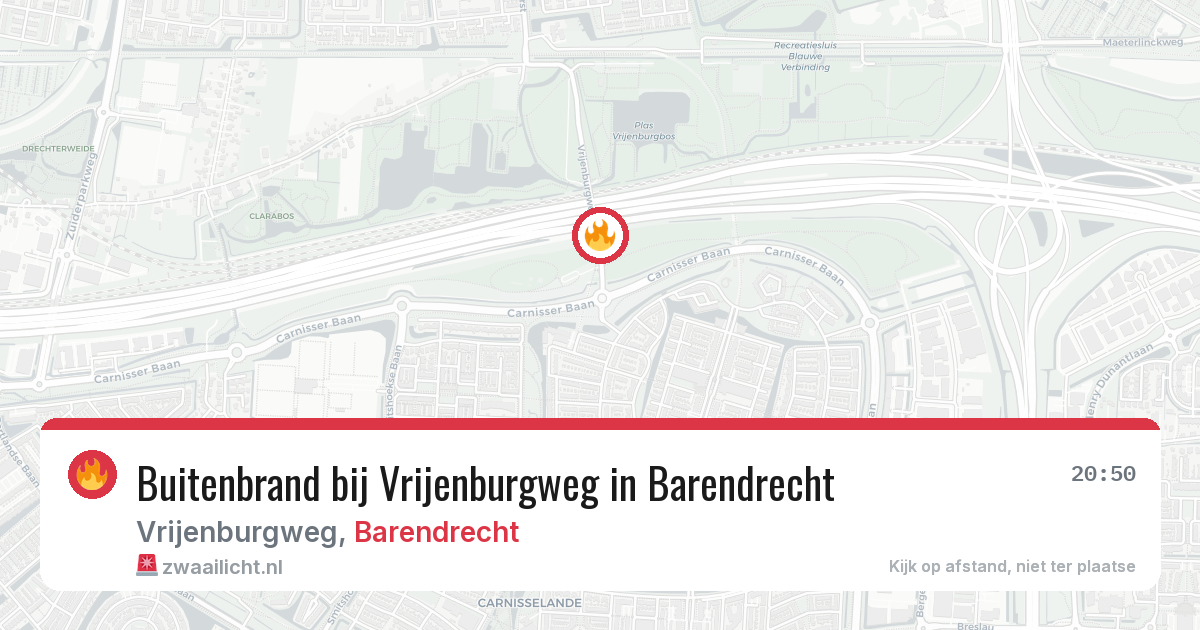 Buitenbrand bij Vrijenburgweg in Barendrecht — 19 jun 2026