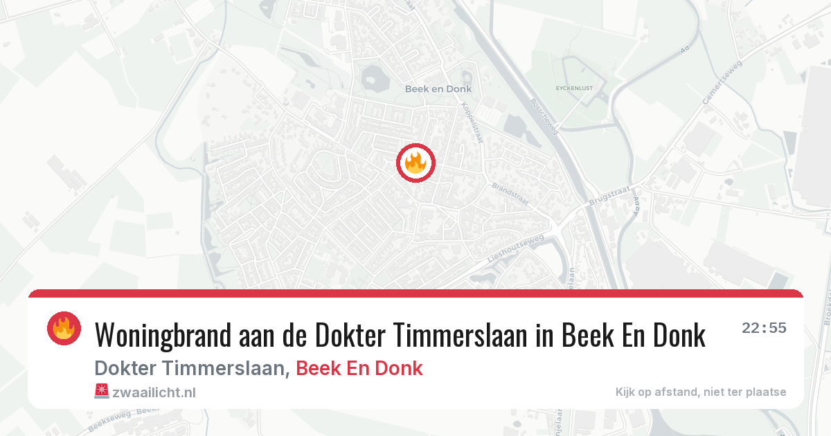 Woningbrand aan de Dokter Timmerslaan in Beek En Donk — 7 apr 2026