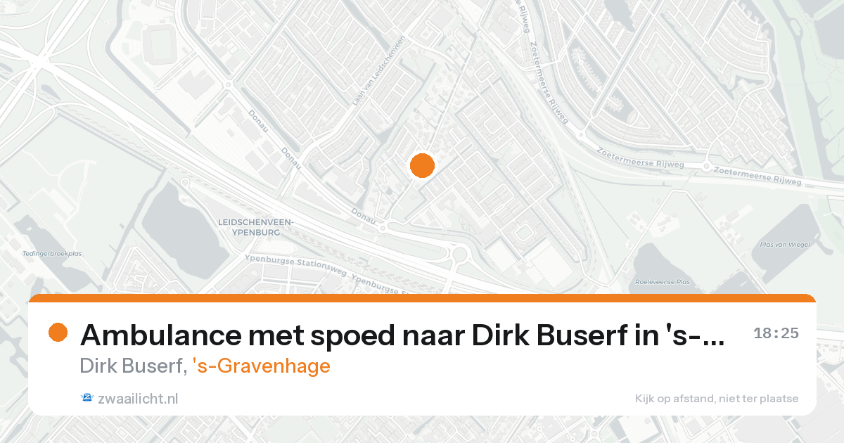 Ambulance met spoed naar Dirk Buserf in 's-Gravenhage — 31 jan 2026
