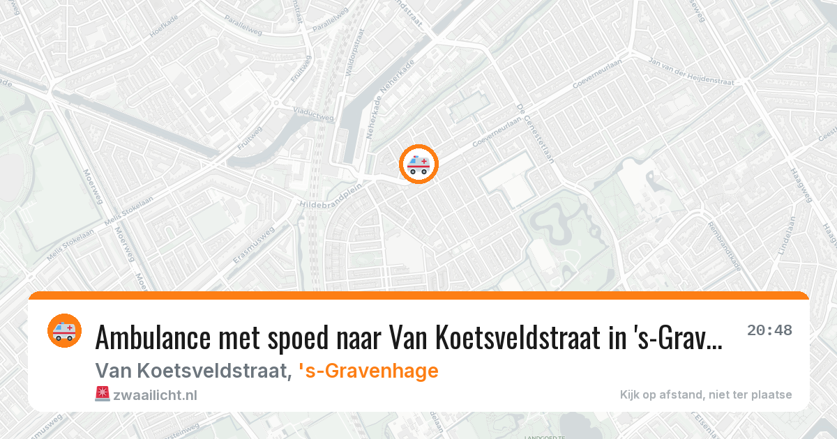 Ambulance met spoed naar Van Koetsveldstraat in 's-Gravenhage — 18 jul 2026
