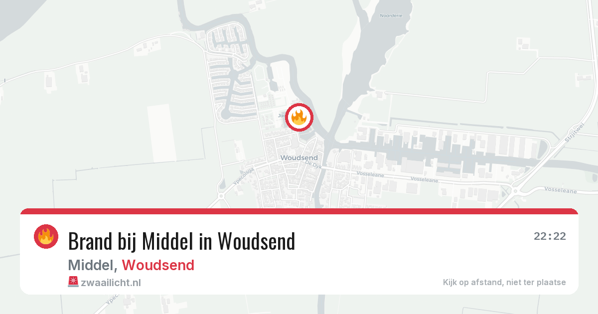 Brand bij Middel in Woudsend — 5 apr 2026