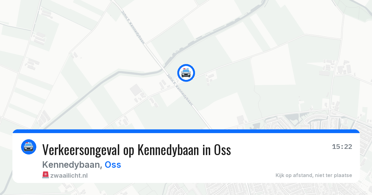 Verkeersongeval op Kennedybaan in Oss — 20 apr 2026