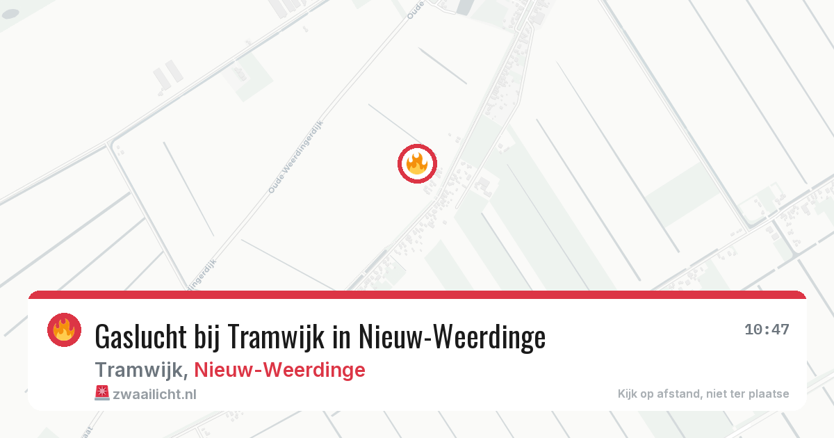 Gaslucht bij Tramwijk in Nieuw-Weerdinge — 3 apr 2026