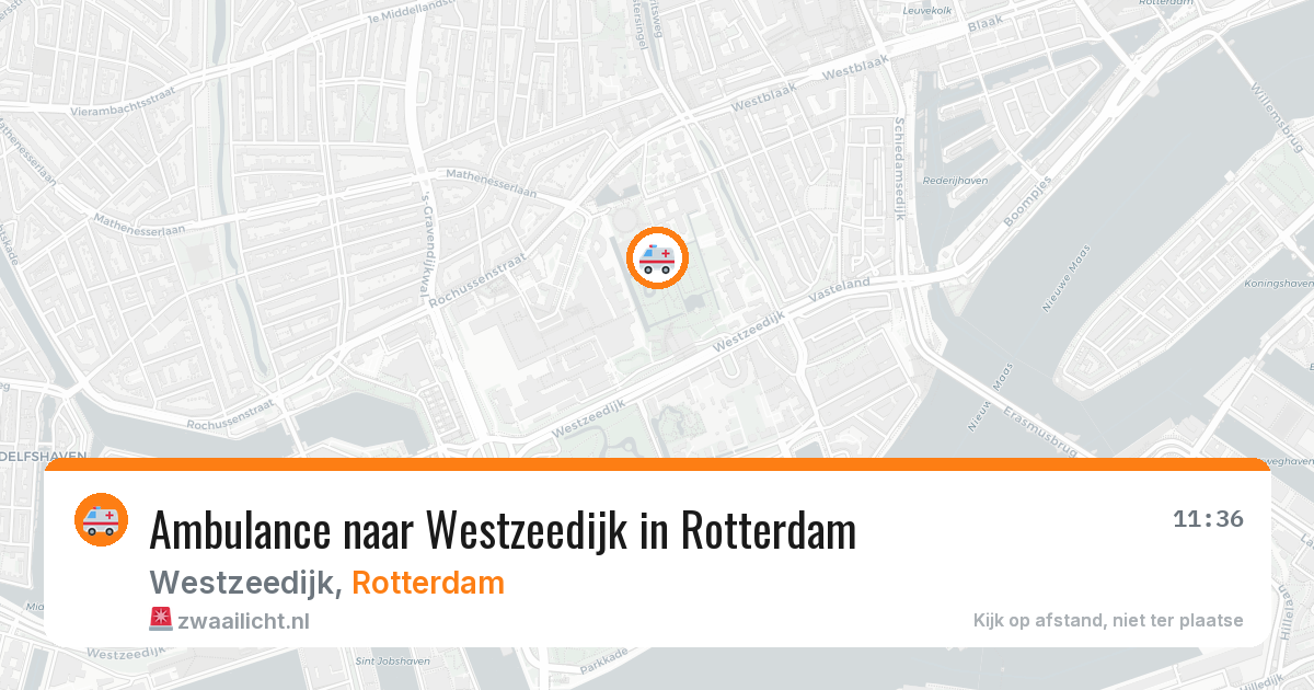 Ambulance naar Westzeedijk in Rotterdam — 23 jun 2026