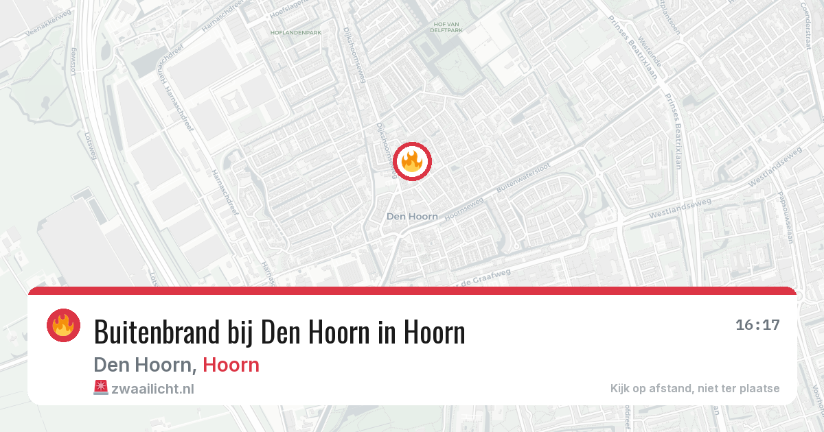 Buitenbrand bij Den Hoorn in Hoorn — 5 jul 2026