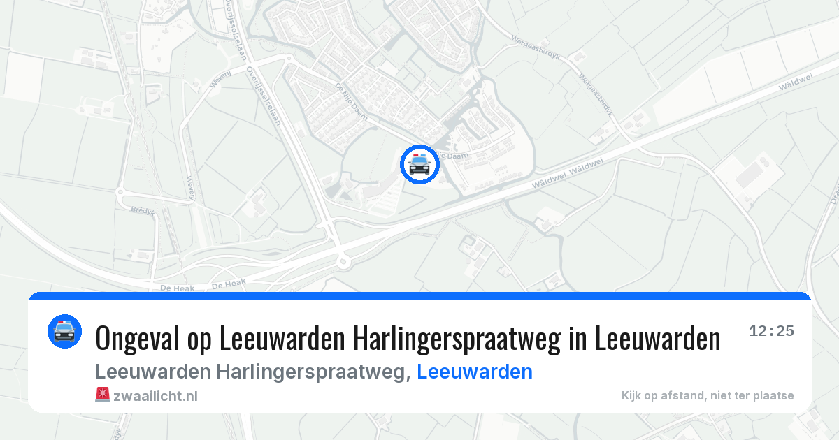 Ongeval op Leeuwarden Harlingerspraatweg in Leeuwarden — 26 jun 2026