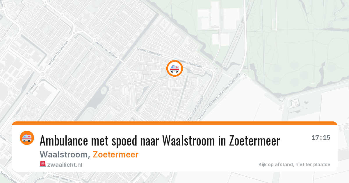 Ambulance met spoed naar Waalstroom in Zoetermeer — 24 jun 2026