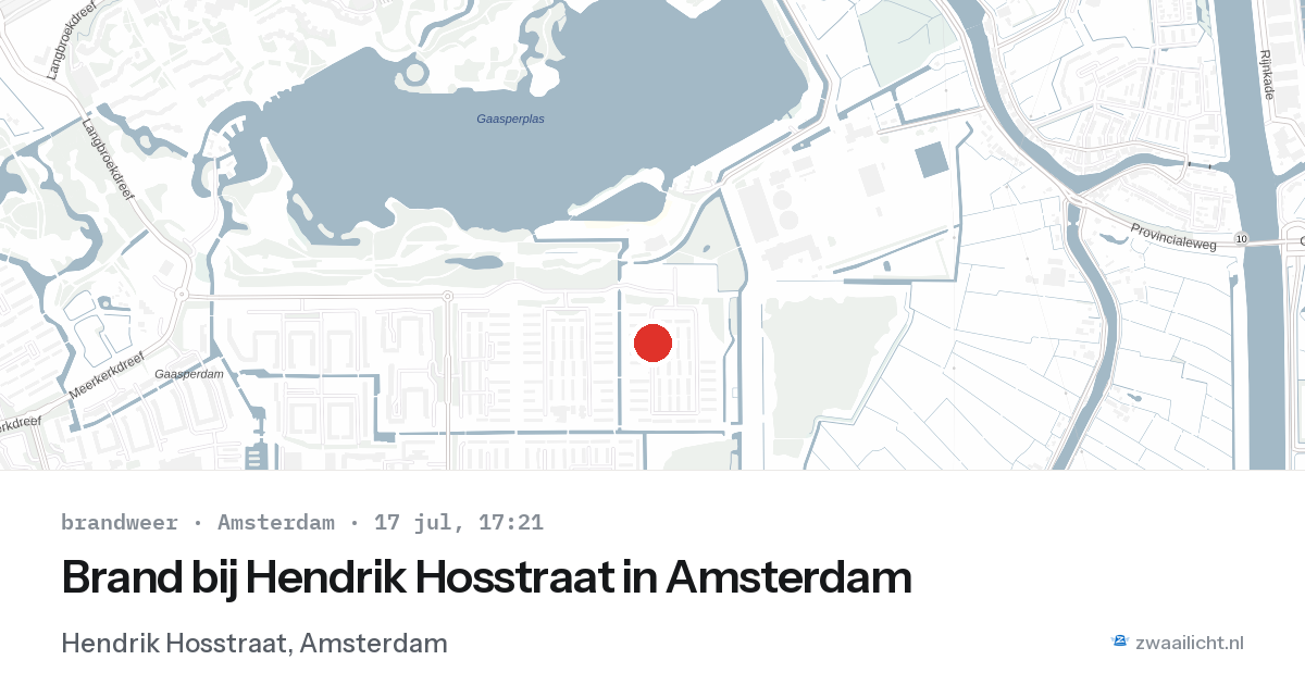 Brand bij Hendrik Hosstraat in Amsterdam — 17 jul 2026