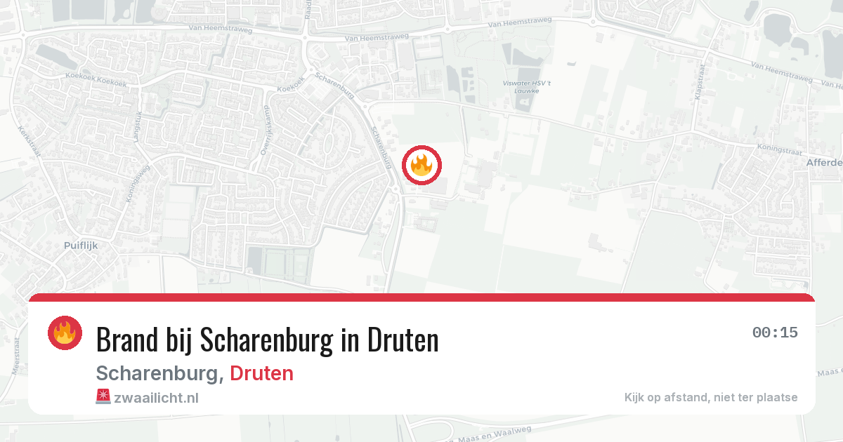Brand bij Scharenburg in Druten — 4 aug 2026