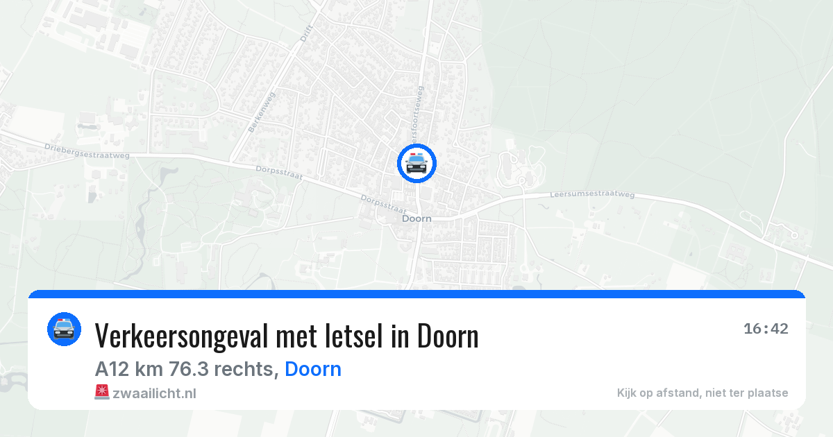 Verkeersongeval met letsel in Doorn — 19 mrt 2026