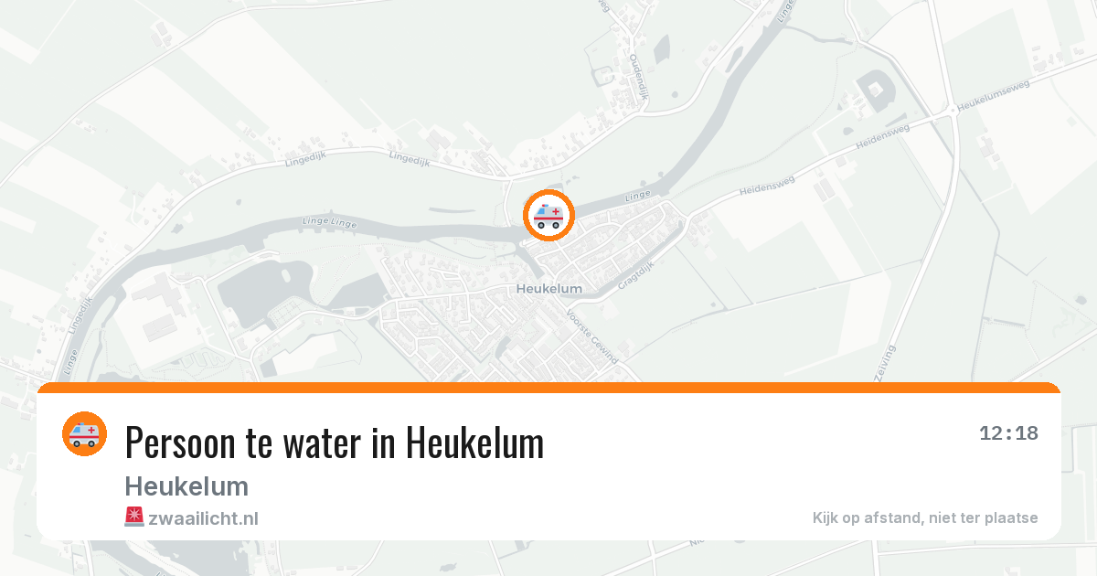 Persoon te water in Heukelum — 7 mrt 2026