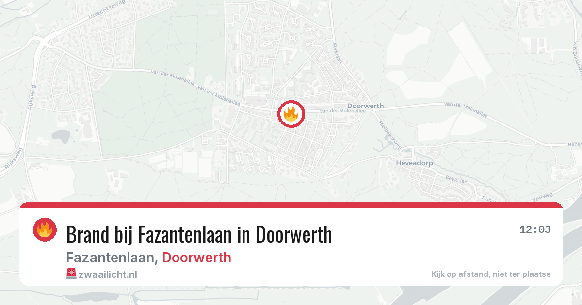 Brand bij Fazantenlaan in Doorwerth — 28 jun 2026