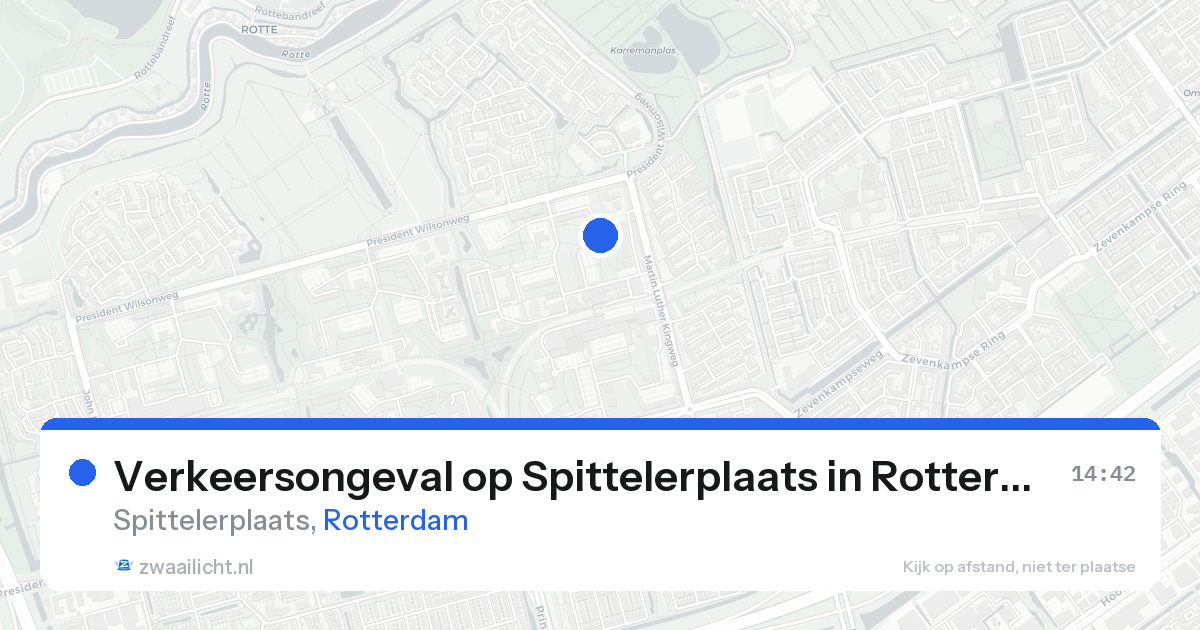 Verkeersongeval op Spittelerplaats in Rotterdam — 31 jan 2026