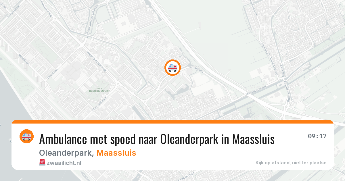 Ambulance met spoed naar Oleanderpark in Maassluis — 7 apr 2026