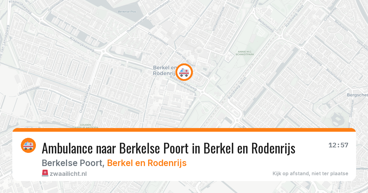 Ambulance naar Berkelse Poort in Berkel en Rodenrijs — 19 mei 2026