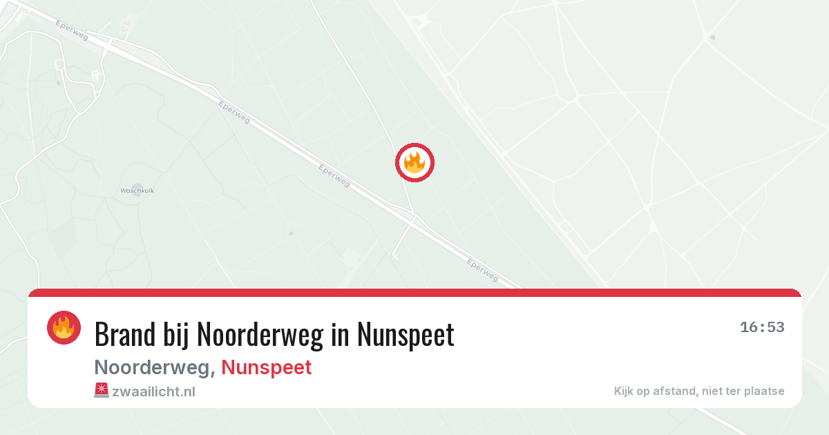 Brand bij Noorderweg in Nunspeet — 31 jul 2026