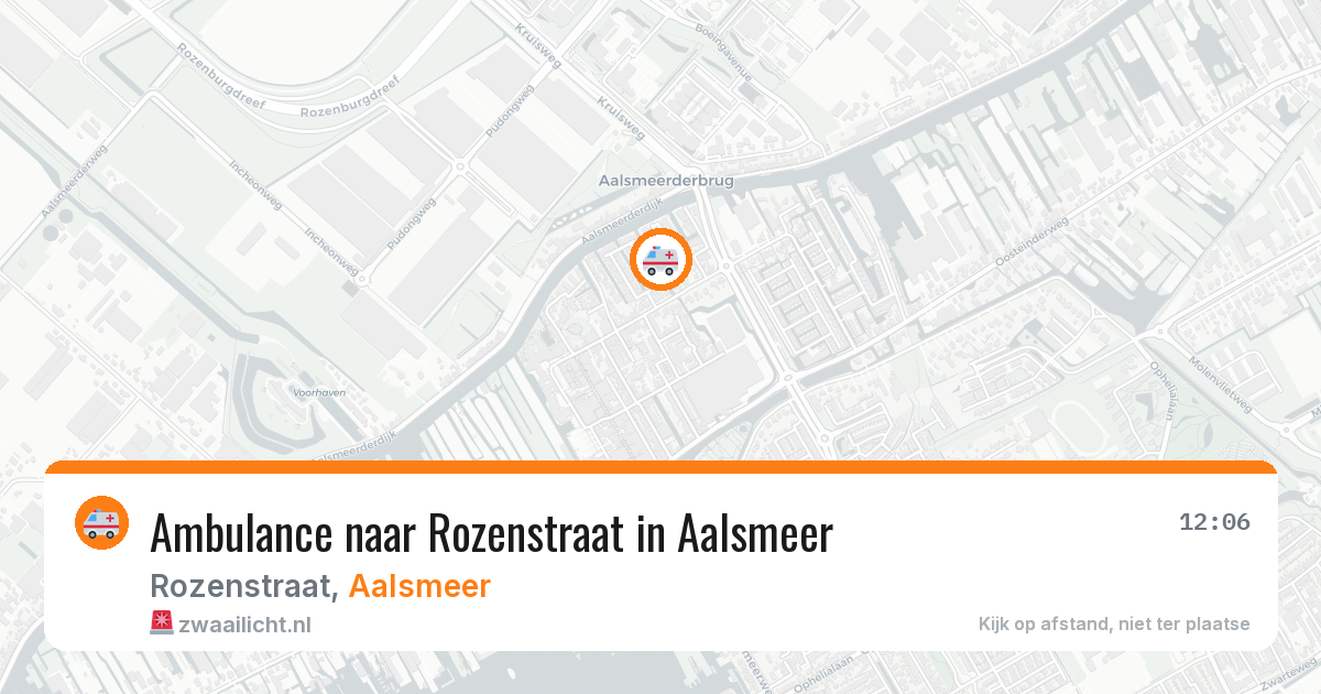 Ambulance naar Rozenstraat in Aalsmeer — 10 jul 2026