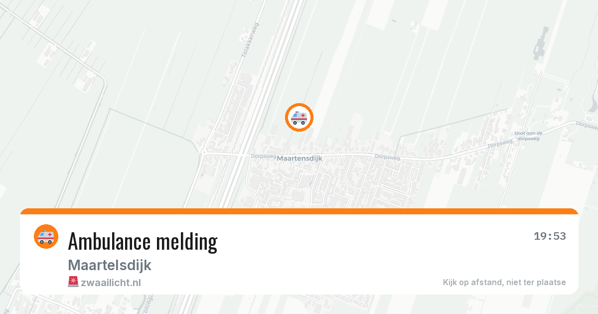 Ambulance melding — 6 jul 2026