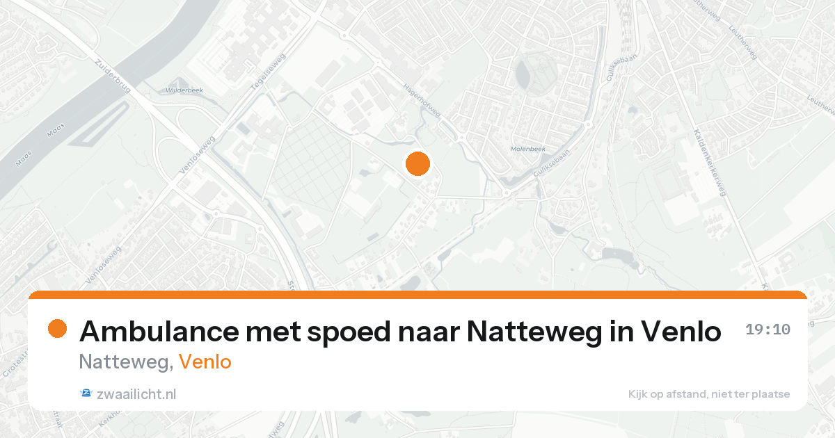 Ambulance met spoed naar Natteweg in Venlo — 24 aug 2026