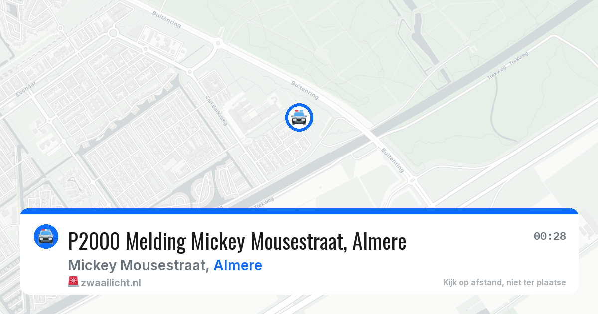 P2000 Melding Mickey Mousestraat, Almere — 21 jan 2026