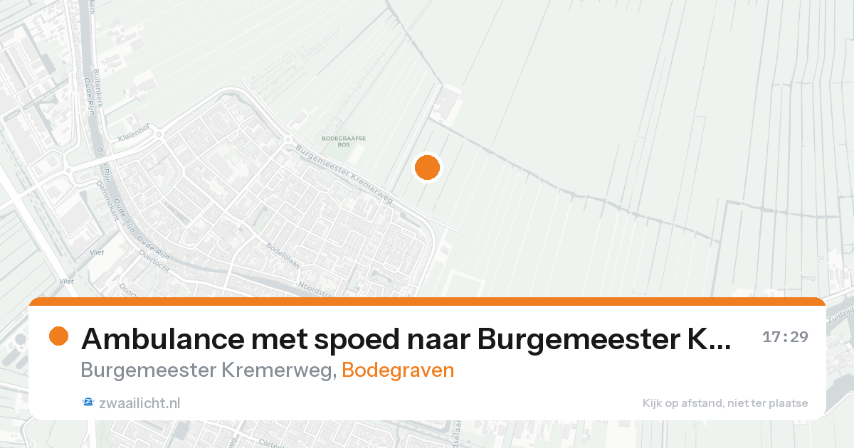 Ambulance met spoed naar Burgemeester Kremerweg in Bodegraven — 14 jul 2026