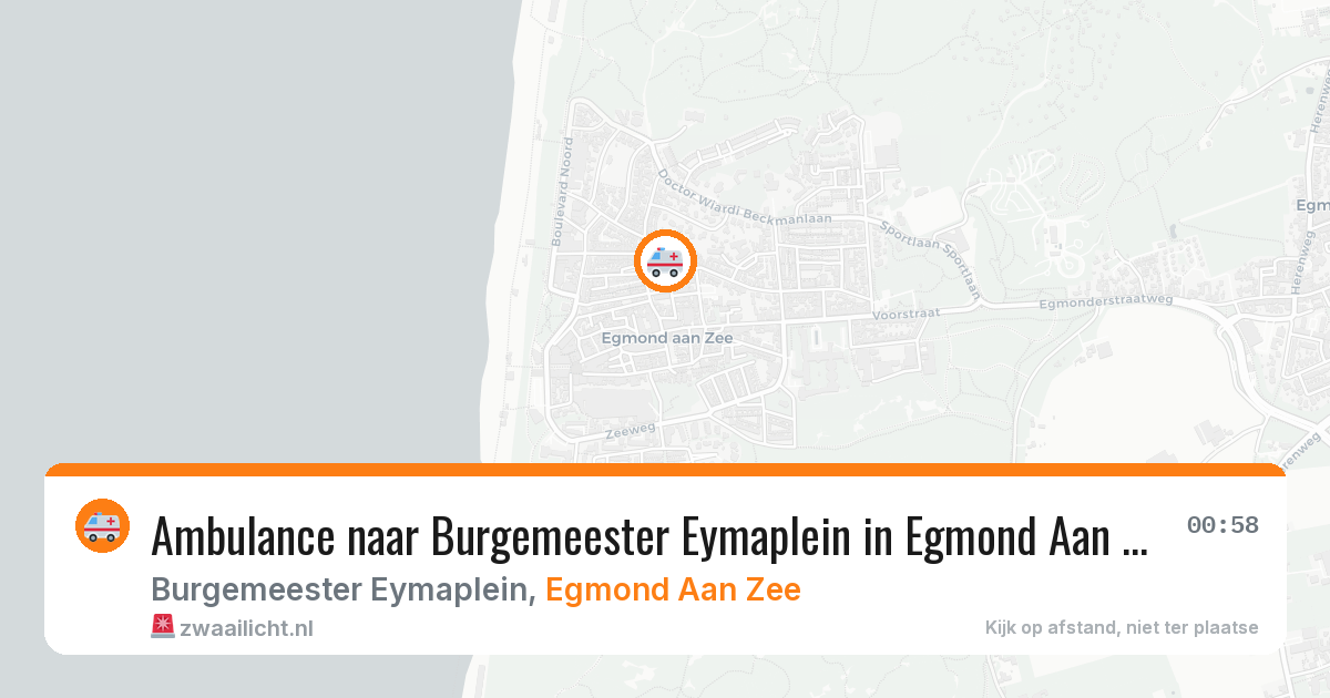 Ambulance naar Burgemeester Eymaplein in Egmond Aan Zee — 12 aug 2026