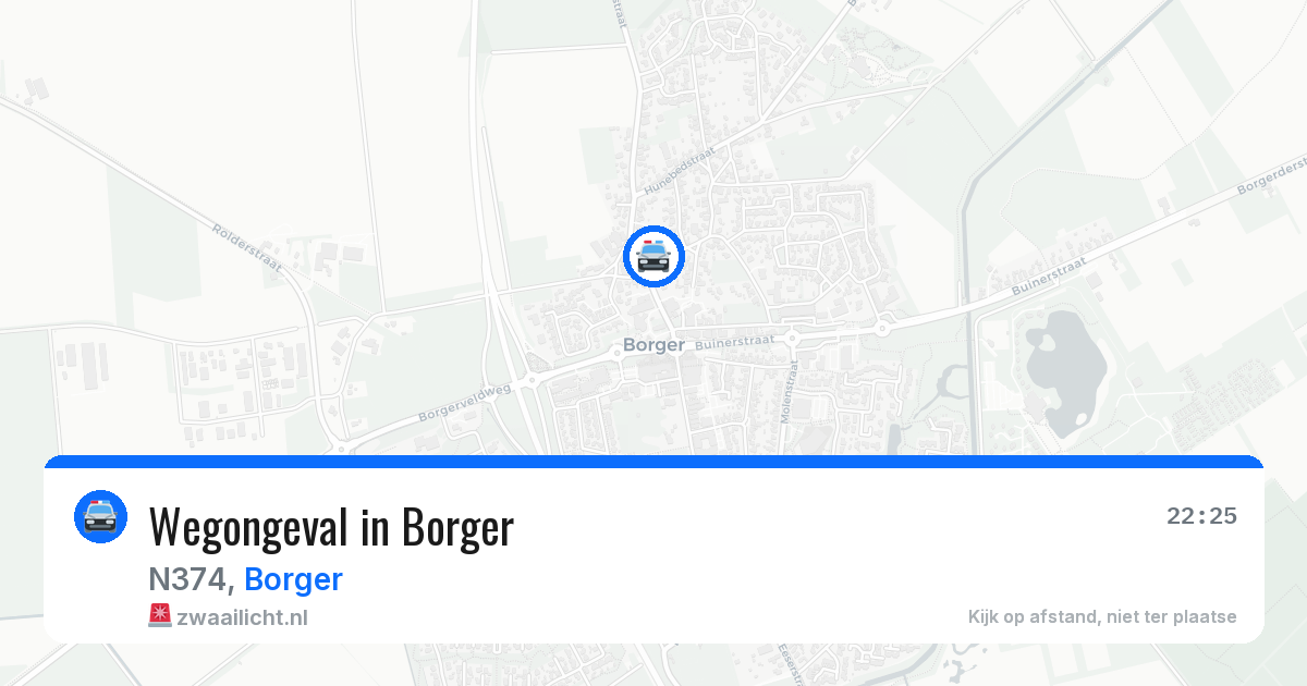 Wegongeval in Borger — 20 apr 2026