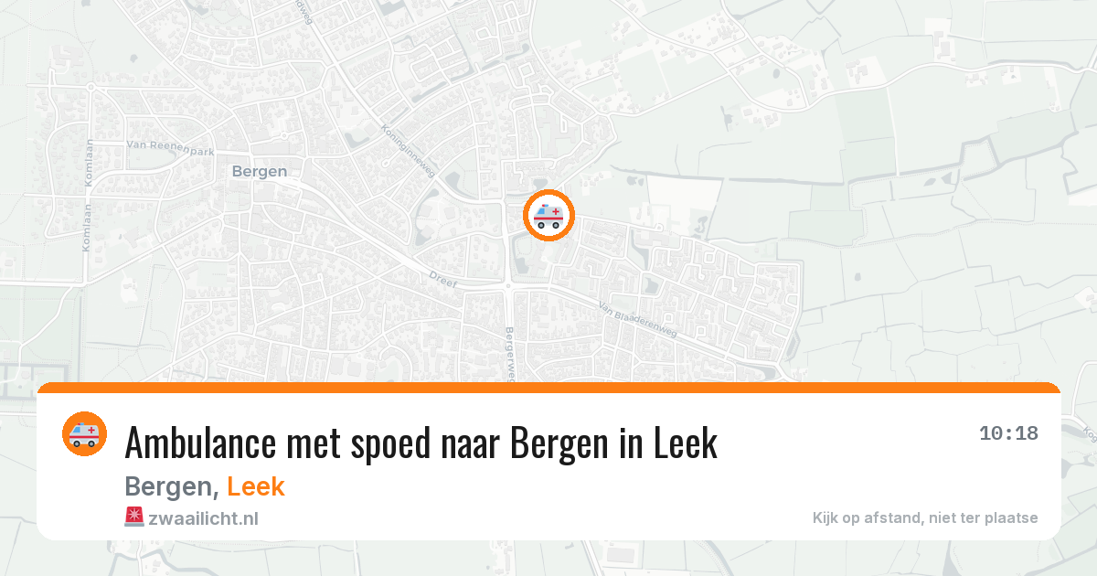Ambulance met spoed naar Bergen in Leek — 14 feb 2026