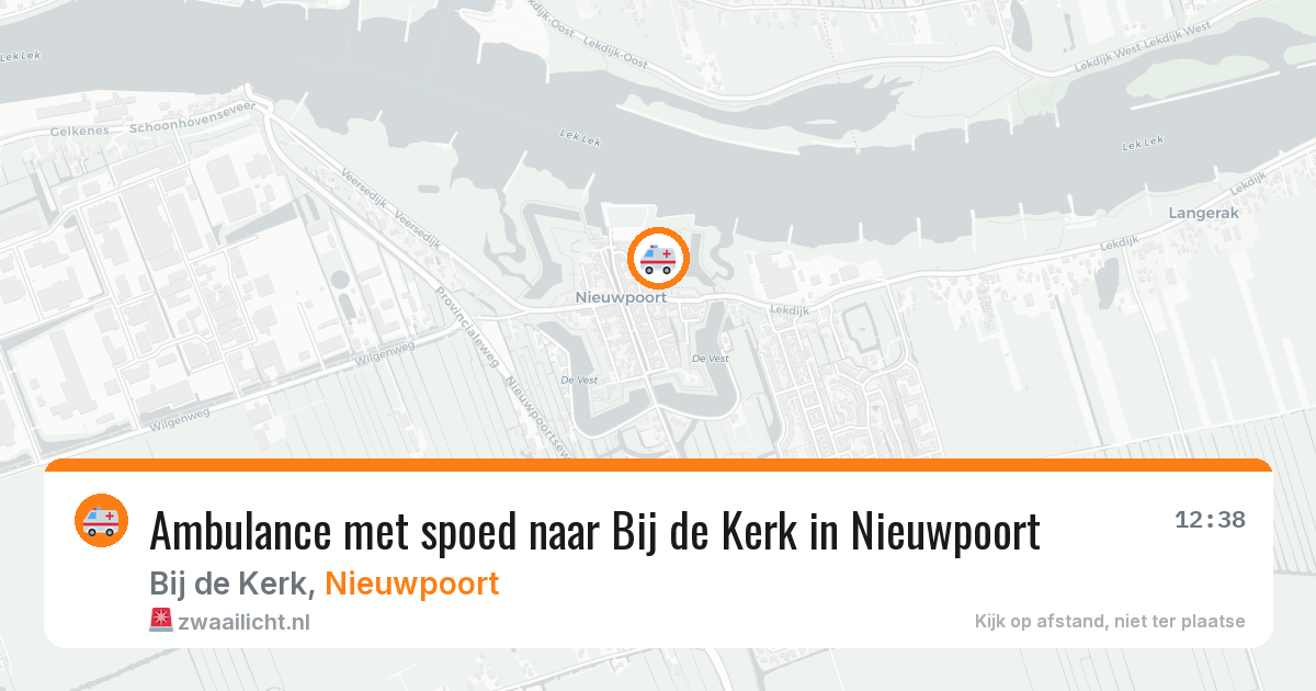 Ambulance met spoed naar Bij de Kerk in Nieuwpoort — 18 apr 2026