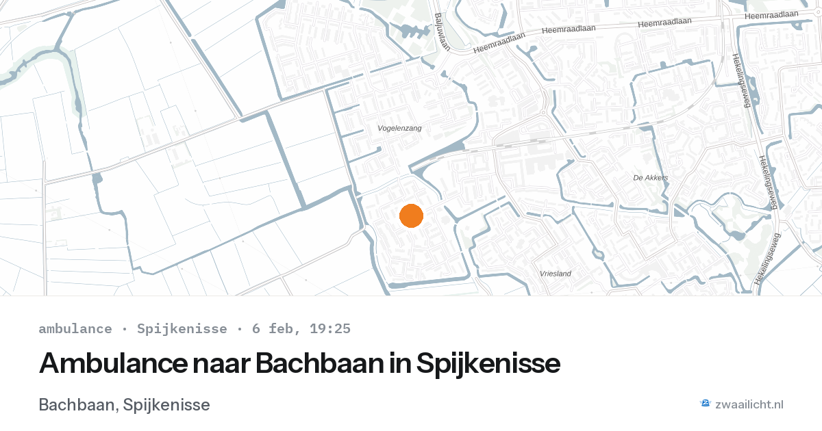 Ambulance naar Bachbaan in Spijkenisse — 6 feb 2026