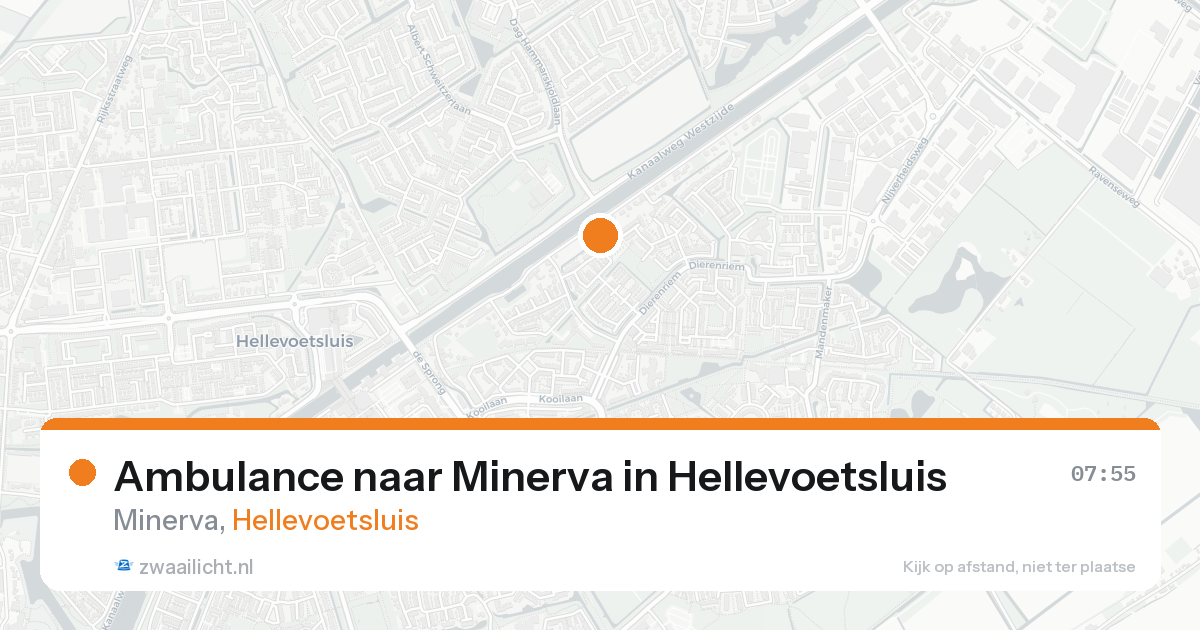Ambulance naar Minerva in Hellevoetsluis — 18 aug 2026