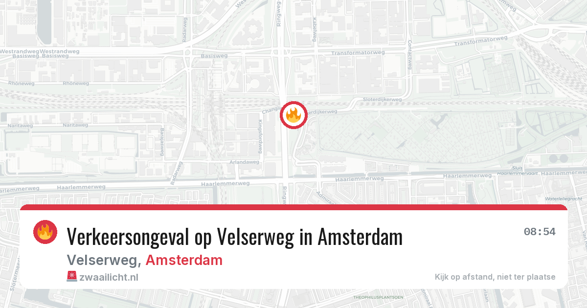 Verkeersongeval op Velserweg in Amsterdam — 1 jul 2026