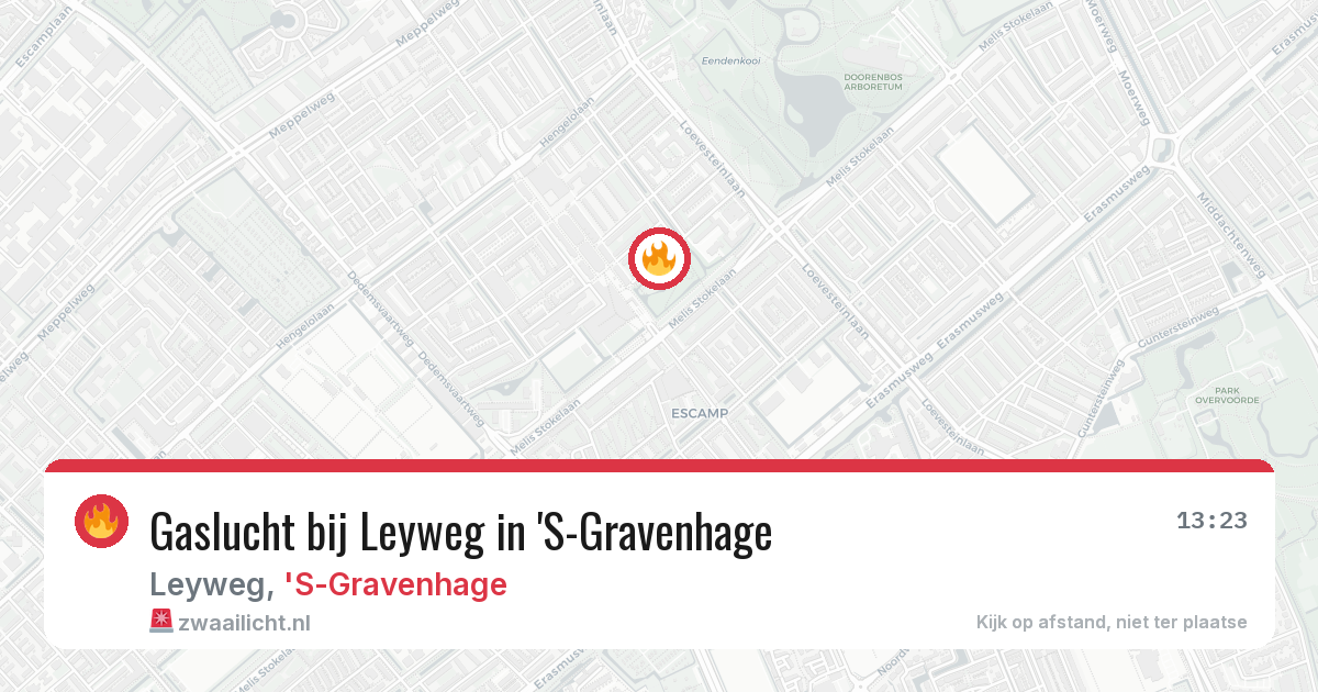 Gaslucht bij Leyweg in 'S-Gravenhage — 5 mrt 2026