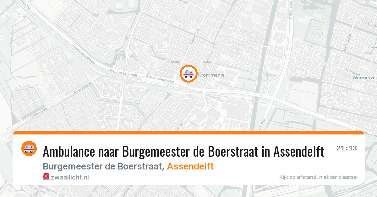Ambulance naar Burgemeester de Boerstraat in Assendelft — 27 jul 2026
