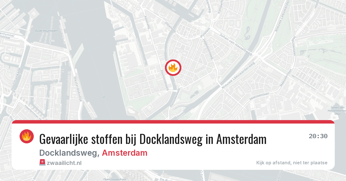 Gevaarlijke stoffen bij Docklandsweg in Amsterdam — 8 jun 2026