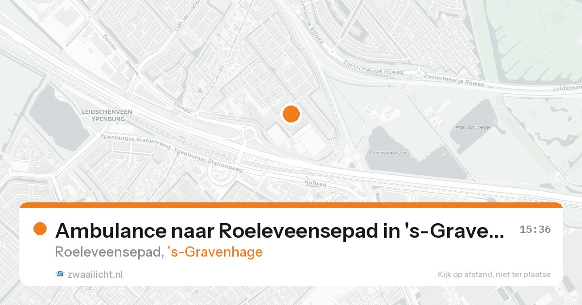 Ambulance naar Roeleveensepad in 's-Gravenhage — 19 aug 2026
