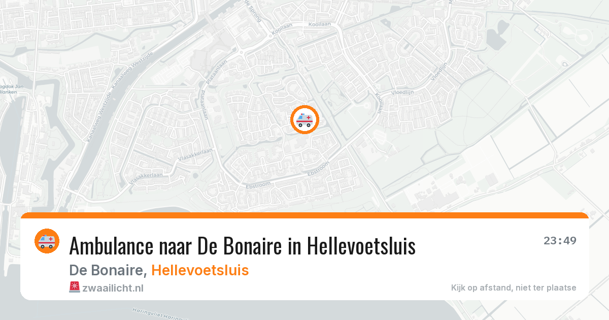 Ambulance naar De Bonaire in Hellevoetsluis — 20 apr 2026