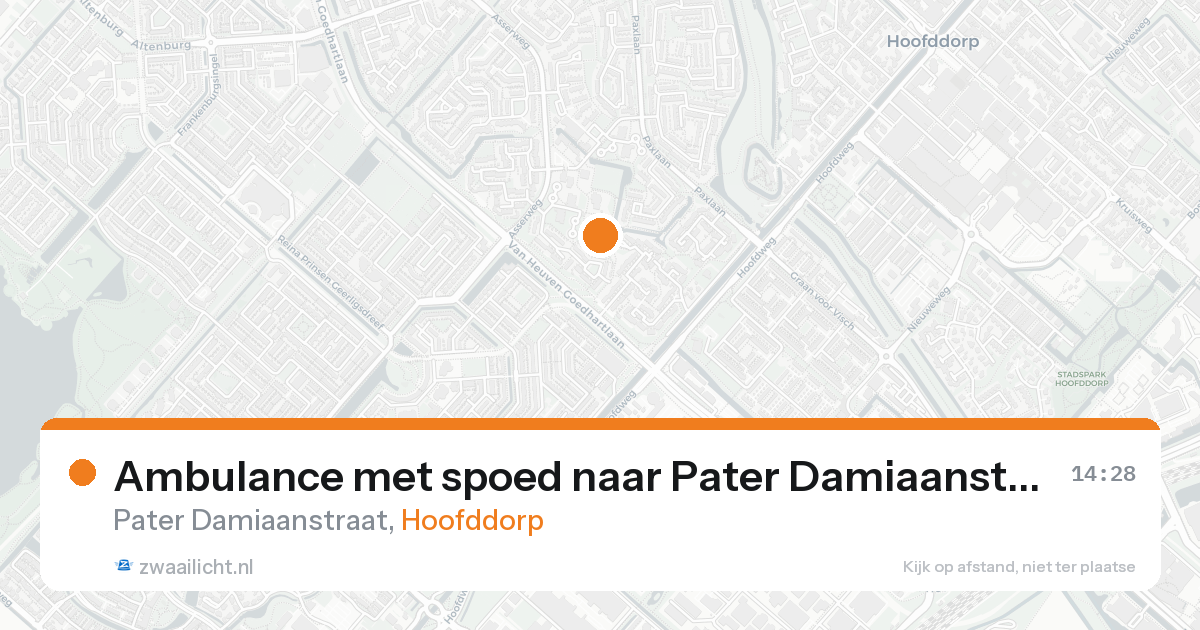 Ambulance met spoed naar Pater Damiaanstraat in Hoofddorp — 3 jul 2026