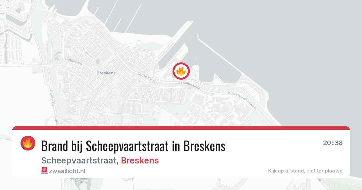 Brand bij Scheepvaartstraat in Breskens — 15 jun 2026