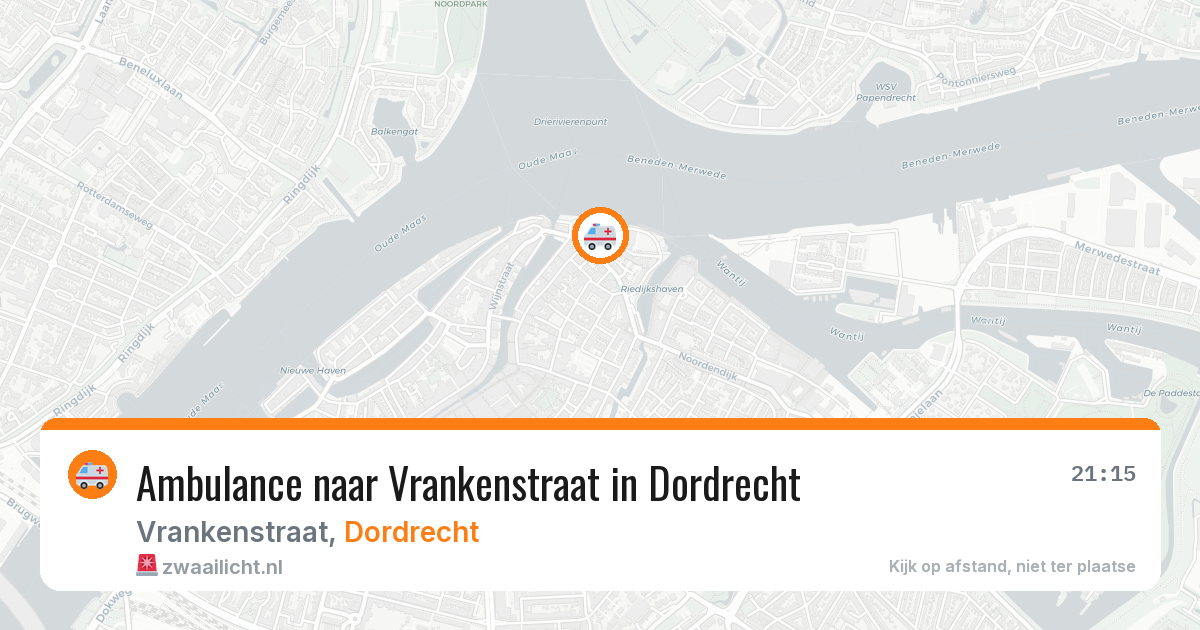 Ambulance naar Vrankenstraat in Dordrecht — 21 apr 2026