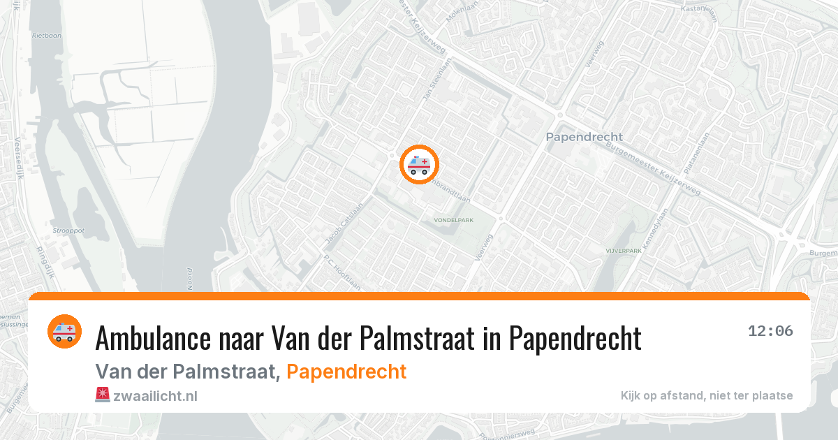 Ambulance naar Van der Palmstraat in Papendrecht — 23 mrt 2026