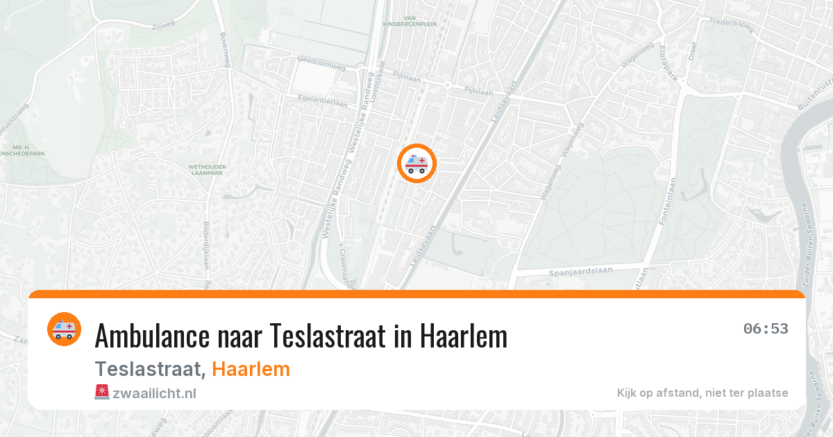 Ambulance naar Teslastraat in Haarlem — 19 jun 2026